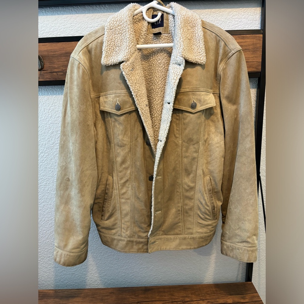 GAP Leather Sherpa Jacket